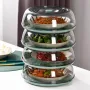 Insulated Cream Vegetable Cover Transparent Stackable PET Food Dish Cover